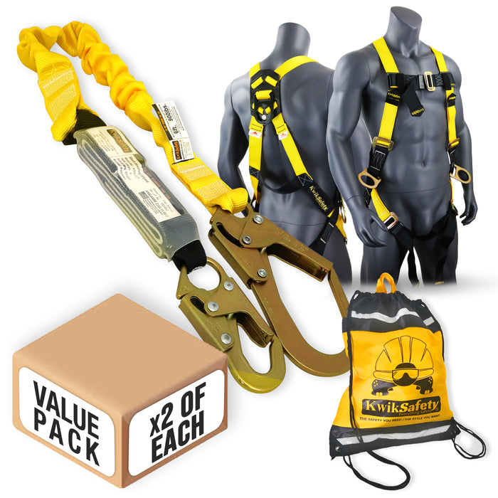 KwikSafety BOA 6' Single-Leg Safety Lanyard with Shock Absorber Fall Protection Device ANSI OSHA- Model No.: KS7701 - KwikSafety