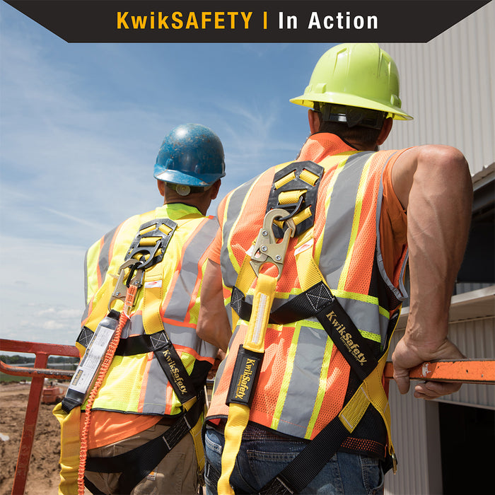 KwikSafety RATTLER 6' Single-Leg Safety Lanyard with Shock Absorber Fall Protection ANSI OSHA - Model No.: KS7703 - KwikSafety