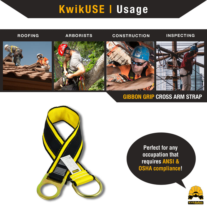 KwikSafety GIBBON GRIP Fall Protection Anchor Choker ANSI Cross Arm Strap - Model No.: KS7801 - KwikSafety