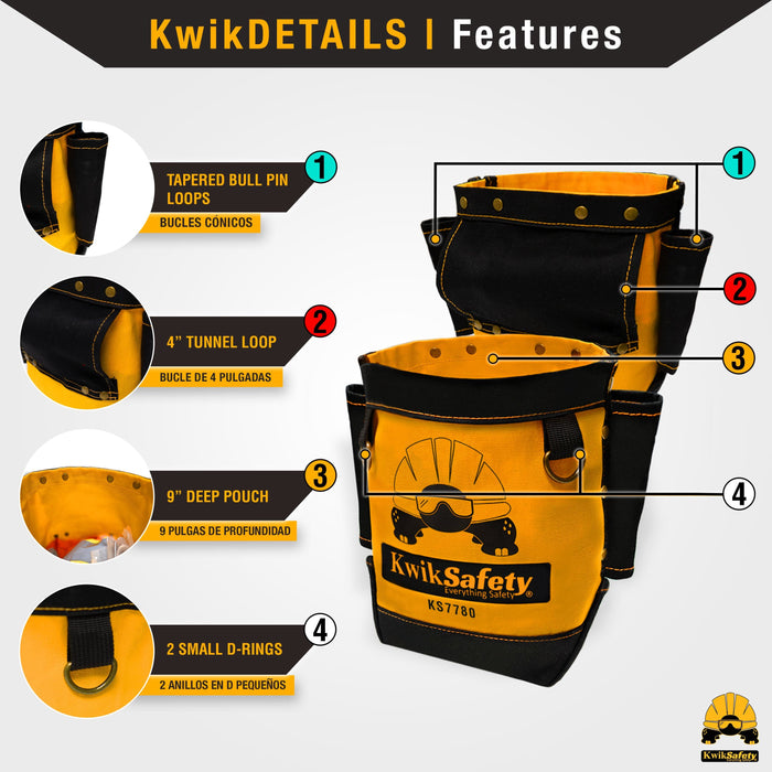 KwikSafety JoeyBAG Bolt Bag Light-Duty Canvas Small Tool Multi-Use Utility Pouch | Model No.: KS7780 - KwikSafety