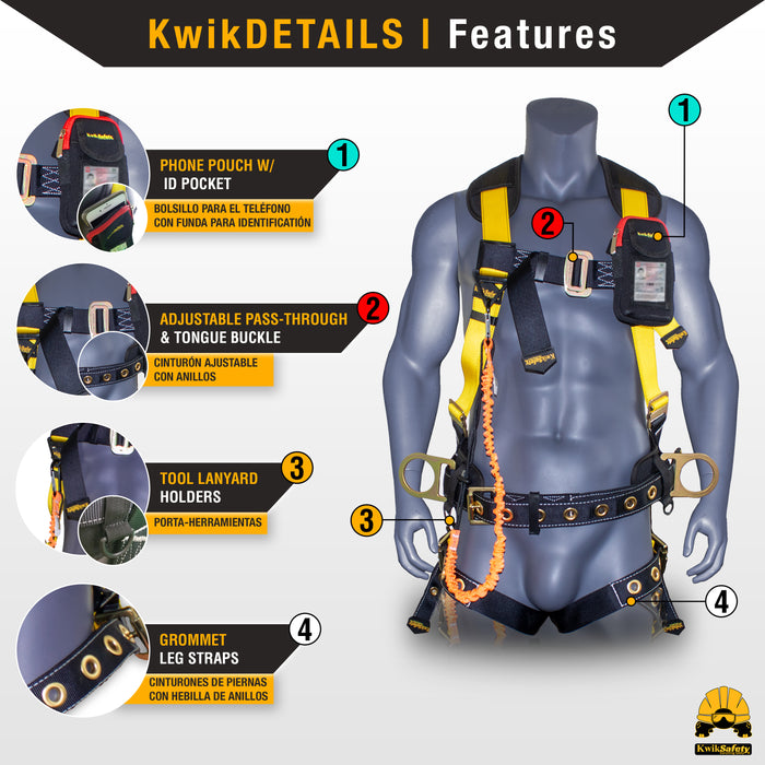 KwikSafety MARMOSET Lightweight Fall Arrest Trauma Straps - Model No.: KS7722 - KwikSafety