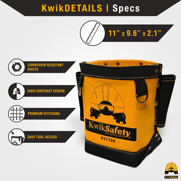 KwikSafety JoeyBAG Bolt Bag Light-Duty Canvas Small Tool Multi-Use Utility Pouch | Model No.: KS7780 - KwikSafety