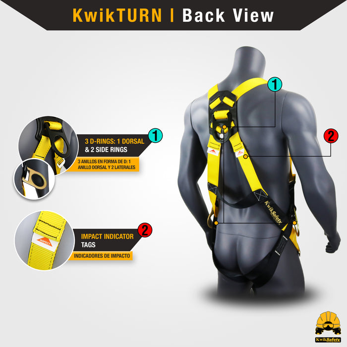 KwikSafety BOA 6' Single-Leg Safety Lanyard with Shock Absorber Fall Protection Device ANSI OSHA- Model No.: KS7701 - KwikSafety