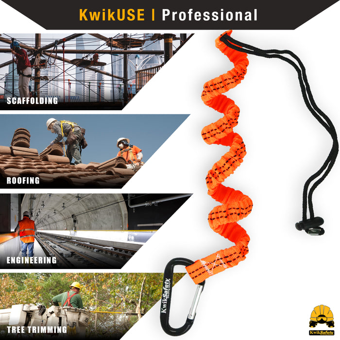 KwikSafety TENTACLE Light Duty Retractable Bungee Tool Lanyard w/ Carabiner Clip - Model No.: KS7901 - KwikSafety
