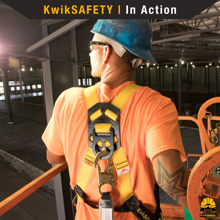KwikSafety PYTHON 6' Double-Leg Safety Lanyard w/ Shock Absorber Fall Protection Device ANSI OSHA - Model No.: KS7702 - KwikSafety