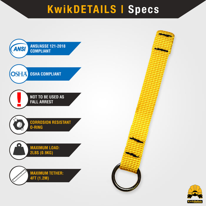 KwikSafety TENTACLE Light Duty Retractable Bungee Tool Lanyard w/ Carabiner Clip - Model No.: KS7901 - KwikSafety