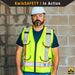 KwikSafety GODFATHER Safety Vest (Cushioned Collar) Class 2 ANSI Tested OSHA Compliant Hi Vis Reflective PPE Surveyor - Model No.: KS3310 - KwikSafety
