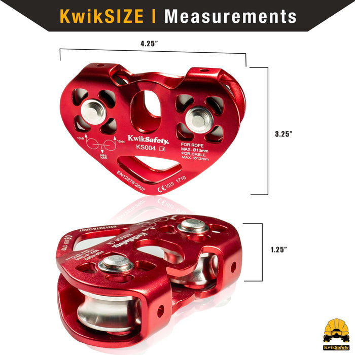 KwikSafety Double Trolley Tandem Pulley 30KN - KwikSafety
