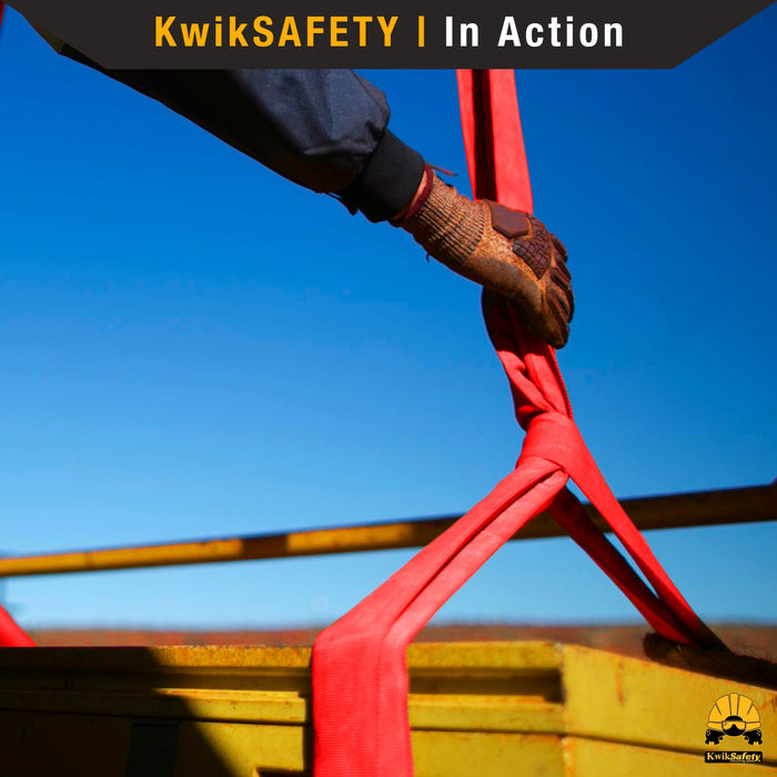KwikSafety ANACONDA High Tensile Endless Polyester Lifting Round Sling | Red - Model No.: KS8811R - KwikSafety