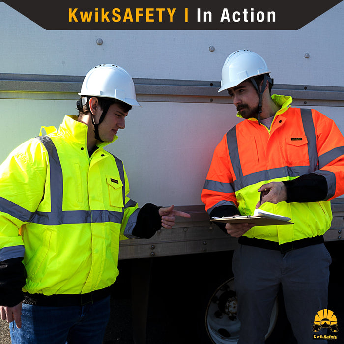 KwikSafety DISPATCHER ANSI Class 3 Tri-Tone Bomber Safety Jacket - Model No.: KS5512 - KwikSafety