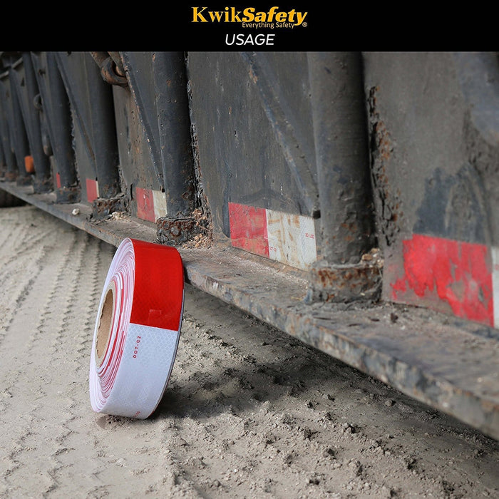 KwikSafety IRON GRIP DOT-C2 Conspicuity Reflective Tape - Red/White 2" x 150' - KwikSafety