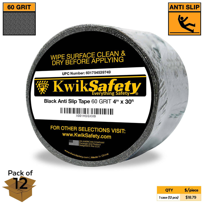 KwikSafety Black&Yellow Adhesive Anti Skid Safety Tape - Model No.: KS9901 - KwikSafety