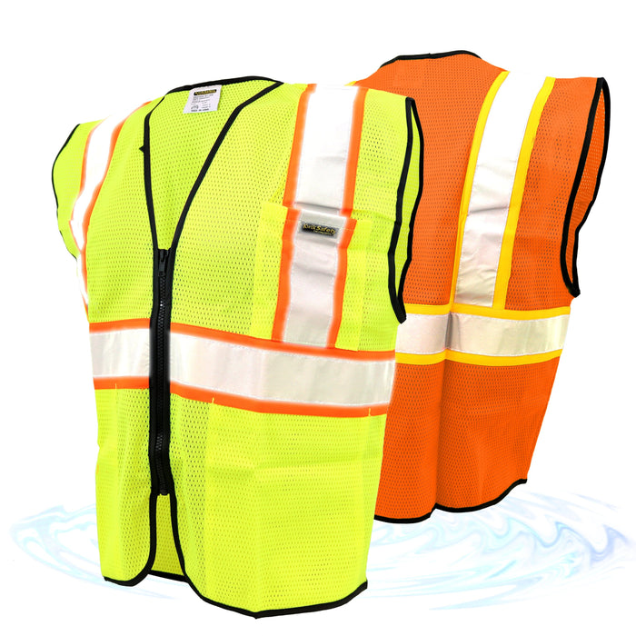 KwikSafety HOT SHOT Hi Vis Reflective ANSI PPE Construction Class 2 Safety Vest - KwikSafety