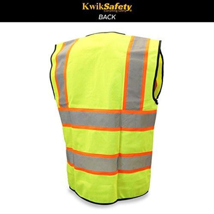 KwikSafety ATHLETE Hi Vis Reflective ANSI PPE Constrasting Class 2 Safety Vest - Model No.: KS3311 - KwikSafety