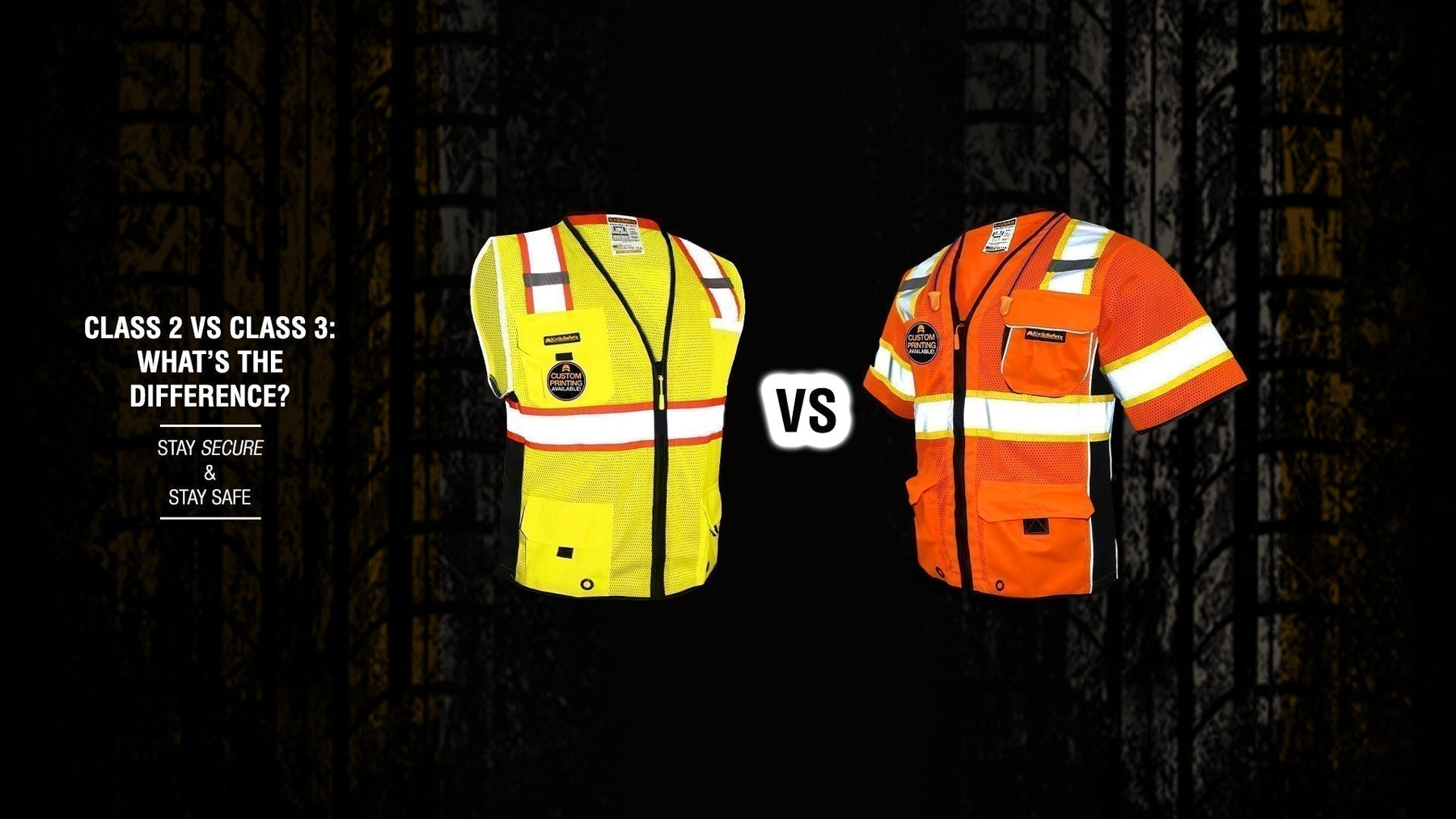 yellow and orange class 2 vest vs class 3 vest