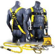 KwikSafety HURRICANE Safety Harness ANSI Fall Protection 3D Ring + Back Support - Model No.: KS6603 - KwikSafety