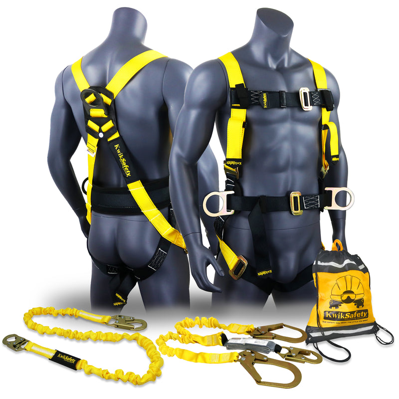 KwikSafety HURRICANE Safety Harness ANSI Fall Protection 3D Ring + Back Support - Model No.: KS6603 - KwikSafety