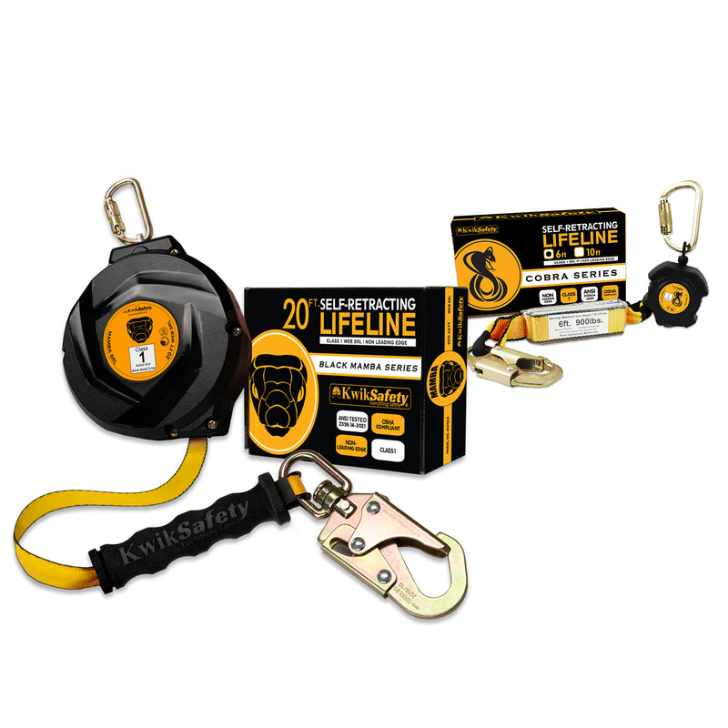 KwikSafety 20' MAMBA WEB Carbonate Housing Self Retracting Lifeline SRL - Model No.:KS7923 - KwikSafety