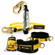 KwikSafety TAIPAN Flat 6’ Single-Leg Safety Lanyard with External Shock Absorber Fall Protection Device ANSI OSHA - Model No.: KS7705 - KwikSafety
