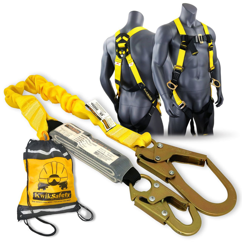 KwikSafety BOA 6' Single-Leg Safety Lanyard with Shock Absorber Fall Protection Device ANSI OSHA- Model No.: KS7701 - KwikSafety