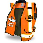 KwikSafety GODFATHER Safety Vest (Cushioned Collar) Class 2 ANSI Tested OSHA Compliant Hi Vis Reflective PPE Surveyor - Model No.: KS3310 - KwikSafety