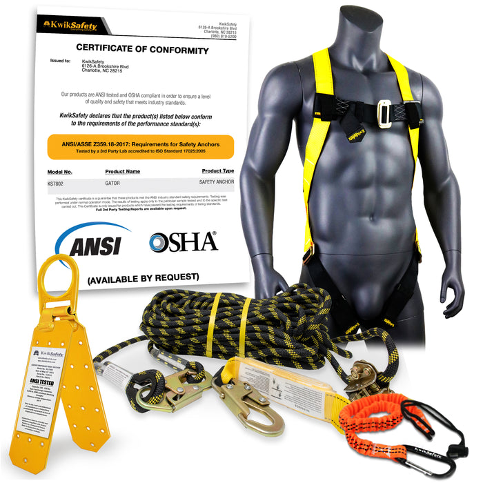 KwikSafety GATOR Temporary Reusable Roof Anchor ANSI Tested OSHA Compliant Roof Safety - Model No.: KS7802
