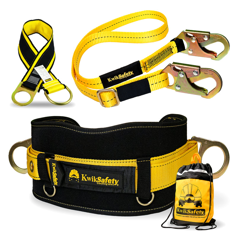 KwikSafety BEAVER TAIL Safety Belt OSHA Compliant 2D Ring Back Support - Model No.: KS6101 - KwikSafety