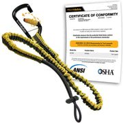 KwikSafety KRAKEN Heavy Duty ANSI Tested OSHA Compliant Bungee Tool Lanyard w/ Carabiner Clip - Model No.:KS7903 - KwikSafety