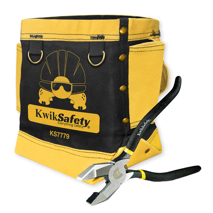 KwikSafety RedIRON Bolt Bag HEAVY-Duty Canvas Double Reinforced Stitching Ironworker Bag - Model No.: KS7779