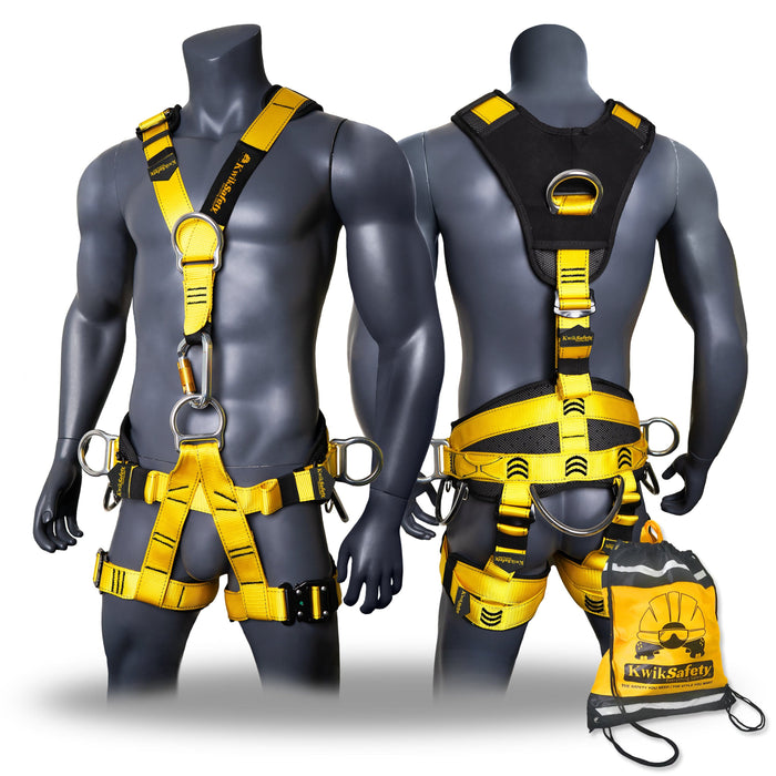 KwikSafety CANOPY KING Full Body Climbing Harness [5 D-Ring, Back & Sh