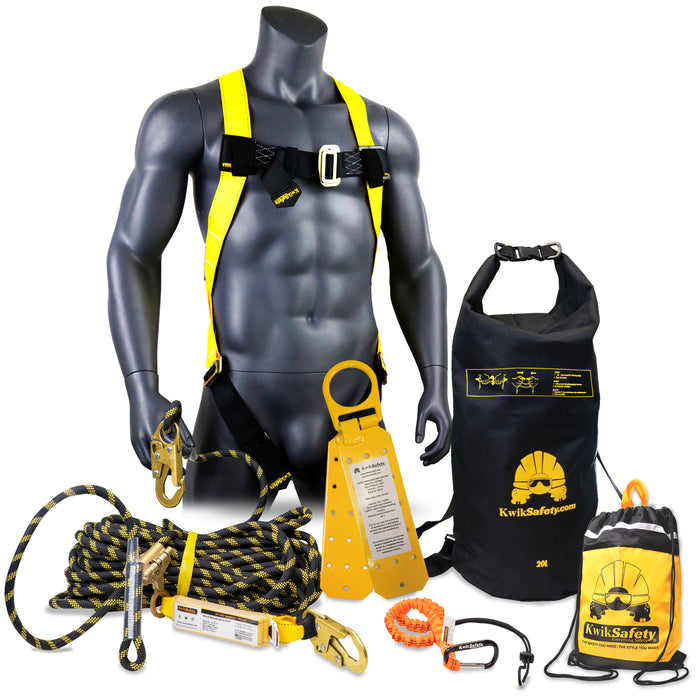 KwikSafety TSUNAMI (50FT) Vertical Lifeline Assembly ANSI OSHA Roofing Fall Protection - Model No.: KS7711 - KwikSafety