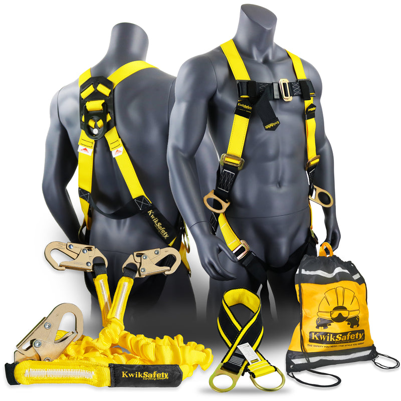 KwikSafety DOUBLE LEG RATTLER Y-Leg 6’ Safety Lanyard with Internal Shock Absorber ANSI OSHA - Model No.: KS7704 - KwikSafety