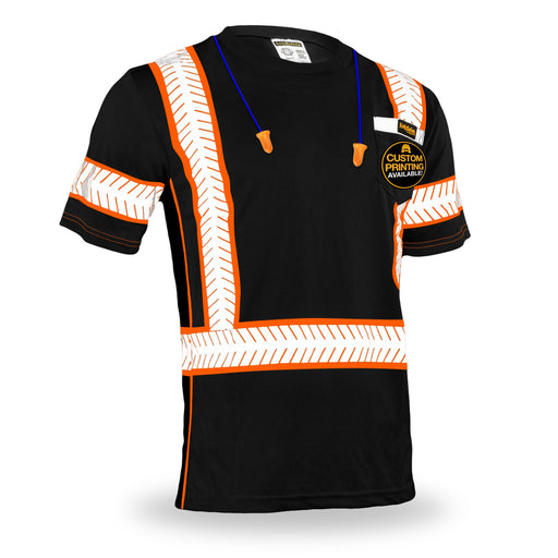 KwikSafety RENAISSANCE MAN Safety Shirt (FISHBONE TAPE) Short Sleeve Hi Vis Reflective PPE - Model No.: KS4401BLK - KwikSafety