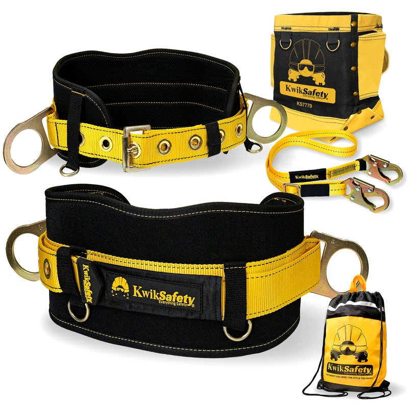 KwikSafety BEAVER TAIL Safety Belt OSHA Compliant 2D Ring Back Support - Model No.: KS6101 - KwikSafety