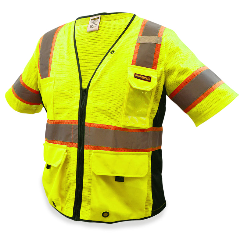 KwikSafety CHIEF Hi Vis Reflective ANSI PPE Surveyor Class 3 Safety Vest - KwikSafety