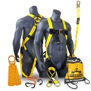 KwikSafety SCORPION ANSI Fall Protection Safety Harness w/ Attached 6ft Lanyard - Model No.: KS6604 - KwikSafety