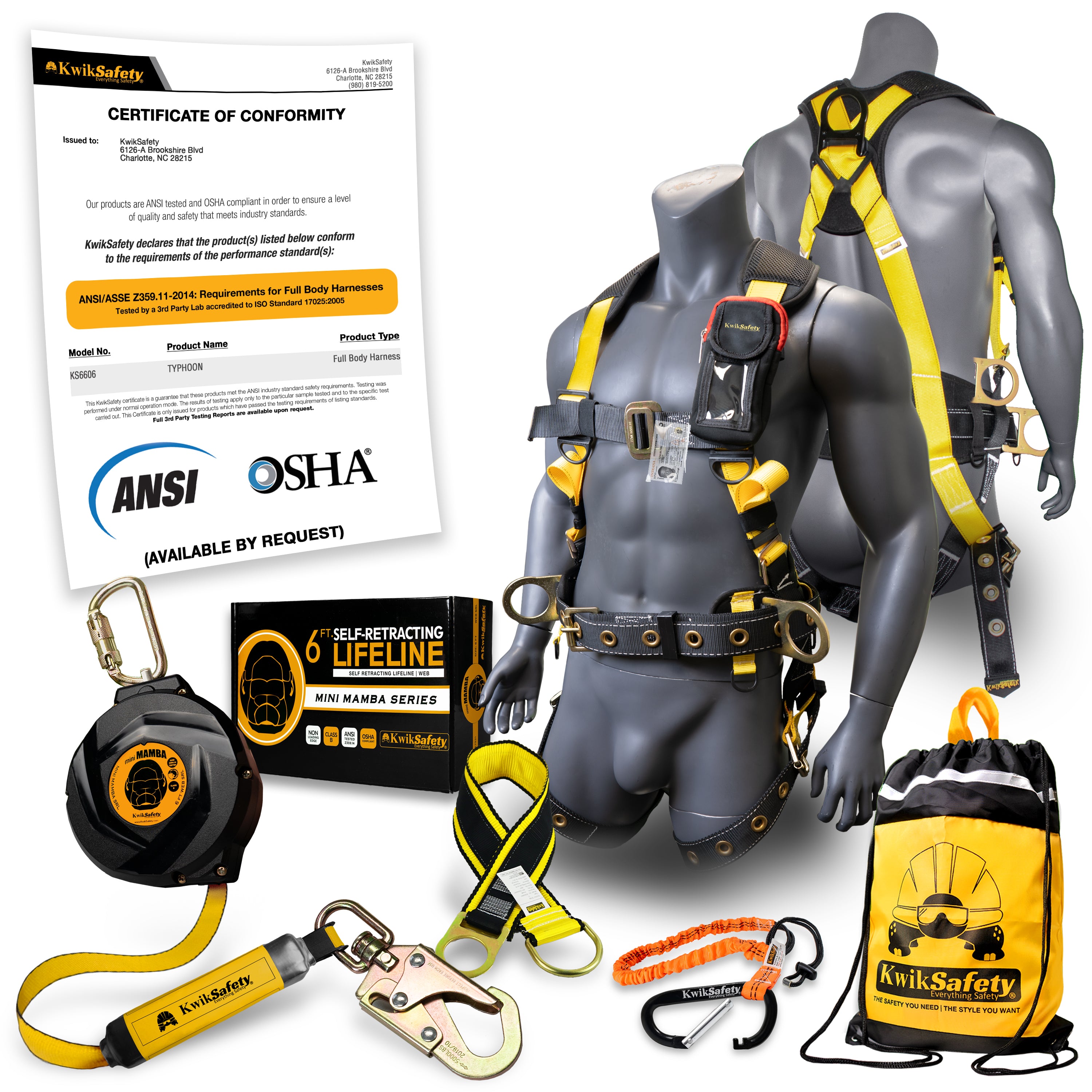 KwikSafety mini MAMBA 6' Self Retracting Lifeline SRL - Model No.: KS7