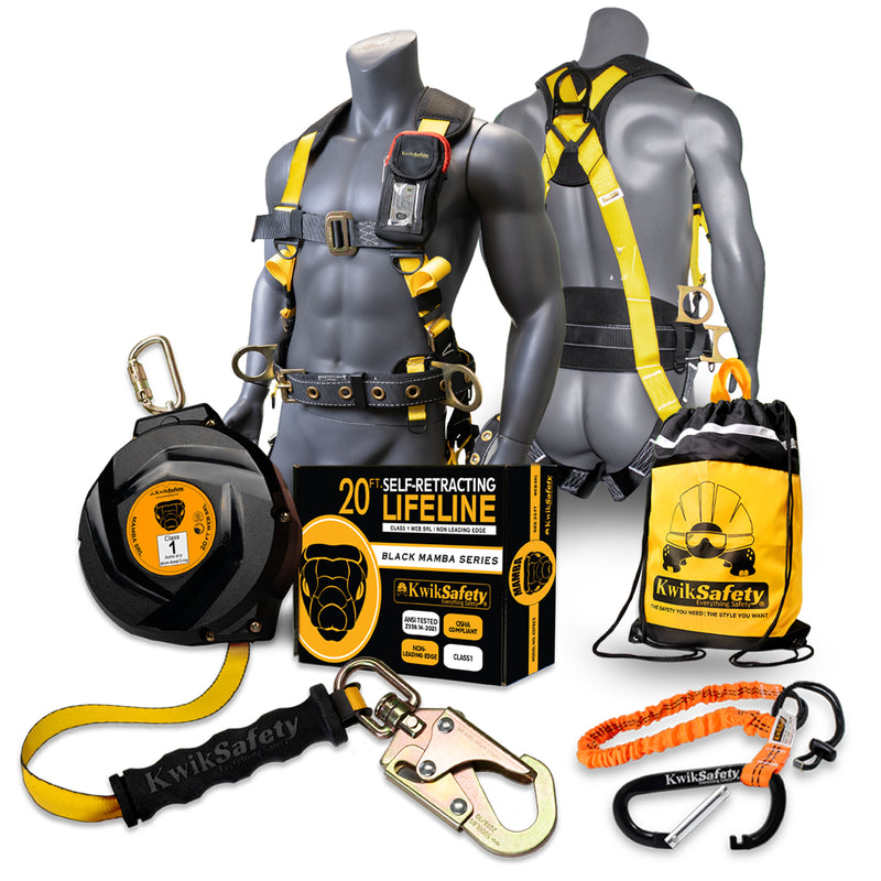 KwikSafety 20' MAMBA WEB Carbonate Housing Self Retracting Lifeline SRL - Model No.:KS7923 - KwikSafety