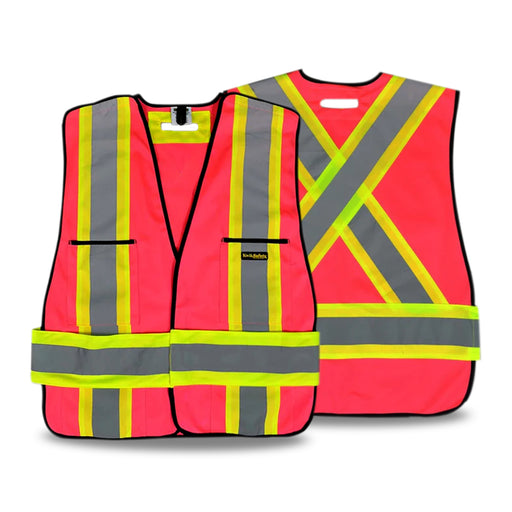 KwikSafety Hi Vis Reflective Breakaway Pink Safety Vest - Model No.: KS3326 - KwikSafety