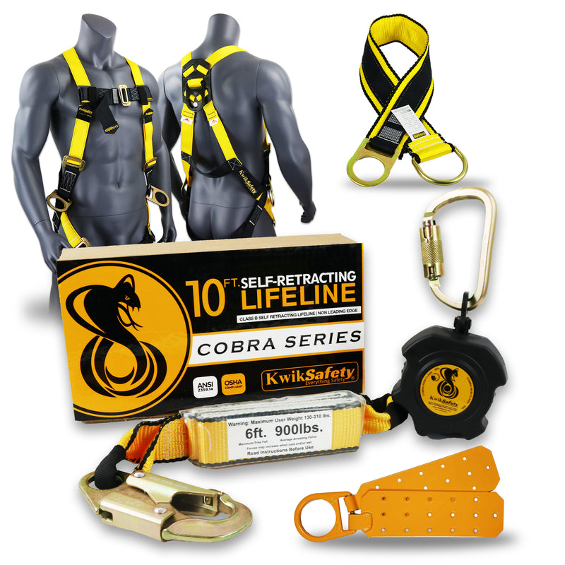 KwikSafety 10' COBRA WEB Self Retracting Lifeline ANSI Poly SRL - Model No.: KS7912 - KwikSafety