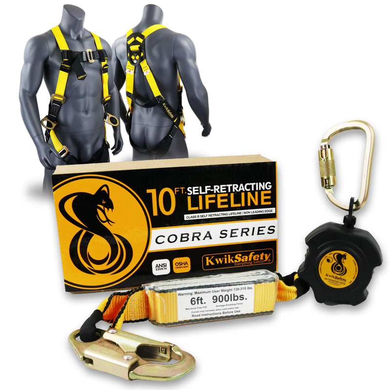 KwikSafety 10' COBRA WEB Self Retracting Lifeline ANSI Poly SRL - Model No.: KS7912 - KwikSafety