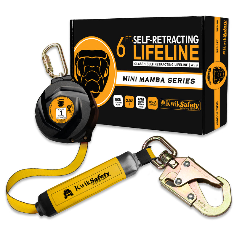 KwikSafety mini MAMBA 6' Self Retracting Lifeline SRL - Model No.: KS7921 - KwikSafety