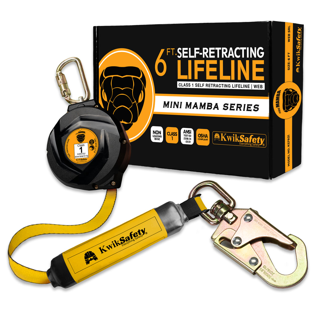 KwikSafety mini MAMBA 6' Self Retracting Lifeline SRL - Model No.: KS7