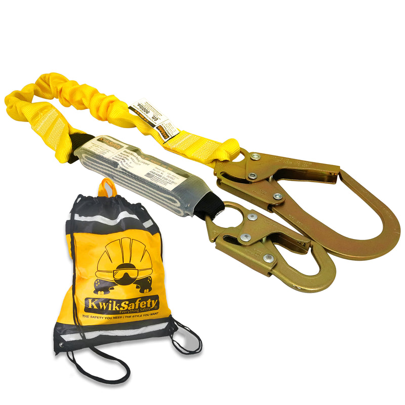 KwikSafety BOA 6' Single-Leg Safety Lanyard with Shock Absorber Fall Protection Device ANSI OSHA- Model No.: KS7701 - KwikSafety