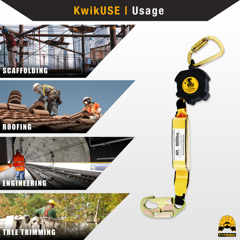 KwikSafety 10' COBRA WEB Self Retracting Lifeline ANSI Poly SRL - Model No.: KS7912 - KwikSafety