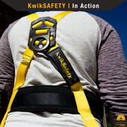 KwikSafety HURRICANE Safety Harness ANSI Fall Protection 3D Ring + Back Support - Model No.: KS6603 - KwikSafety