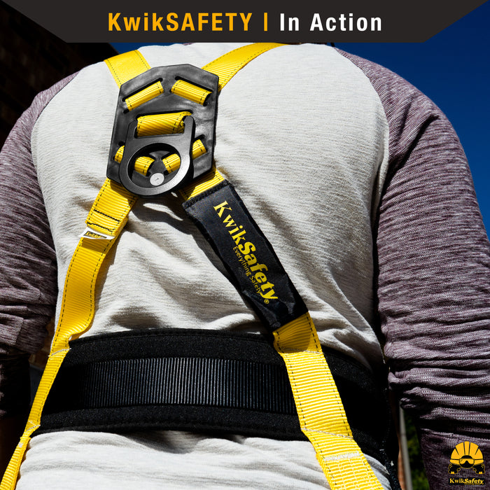KwikSafety HURRICANE Safety Harness ANSI Fall Protection 3D Ring + Back Support - Model No.: KS6603