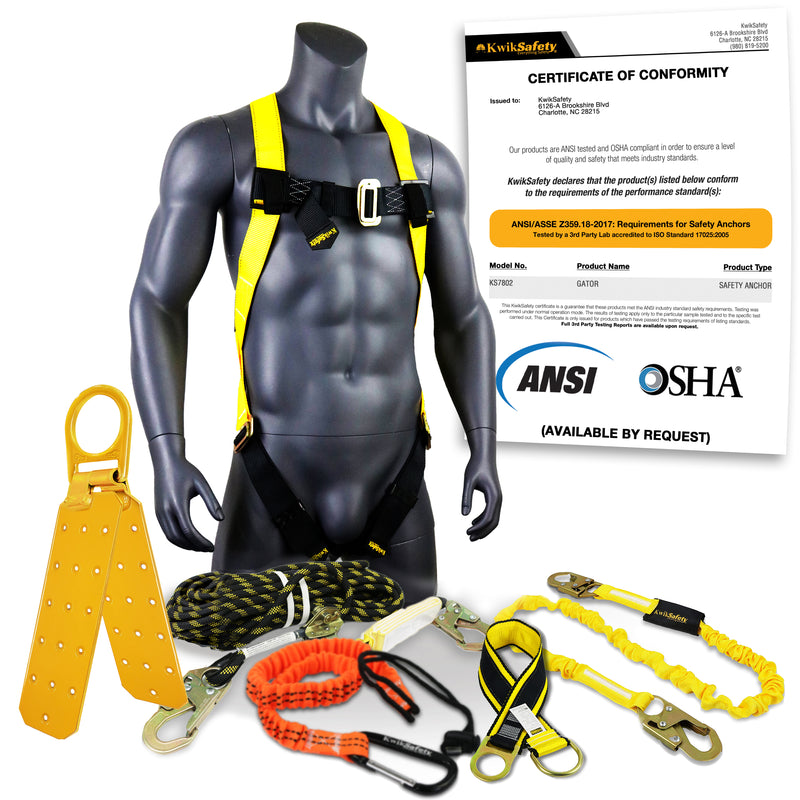KwikSafety GATOR Temporary Reusable Roof Anchor ANSI Tested OSHA Compliant Roof Safety - Model No.: KS7802 - KwikSafety