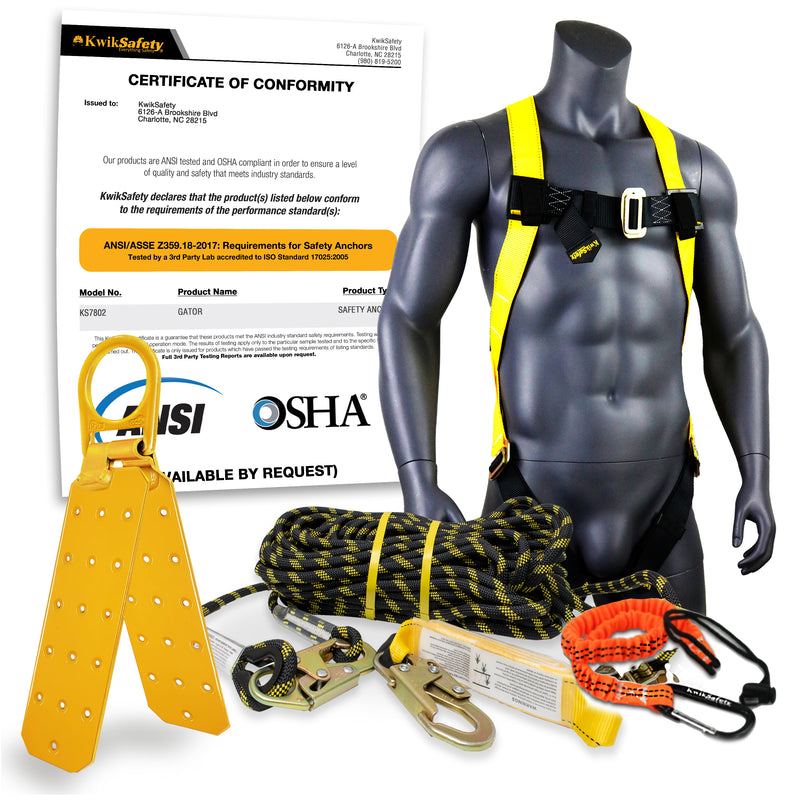KwikSafety GATOR Temporary Reusable Roof Anchor ANSI Tested OSHA Compliant Roof Safety - Model No.: KS7802 - KwikSafety