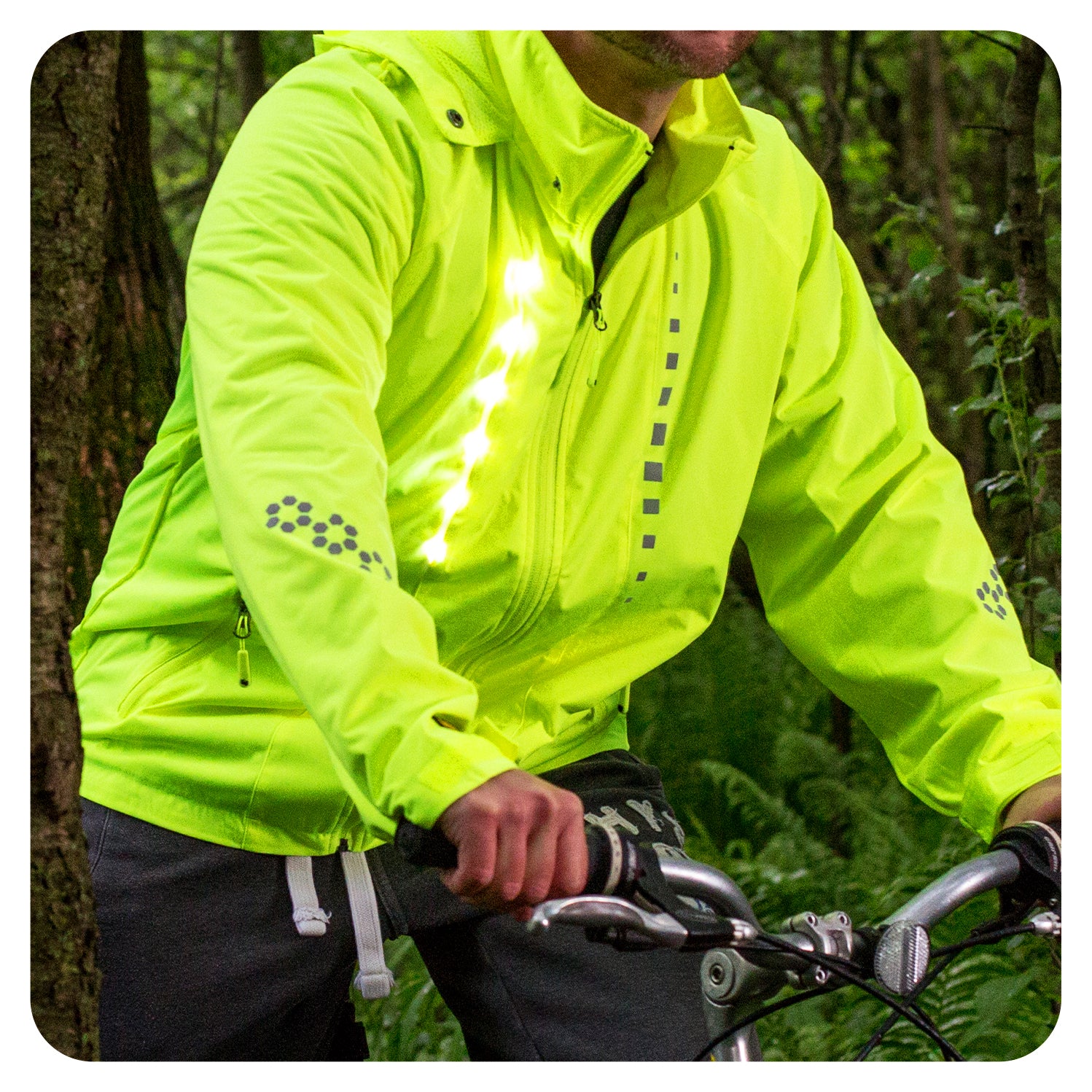 fahrradbekleidung sicherheit LED Windbreaker Safety Jacket